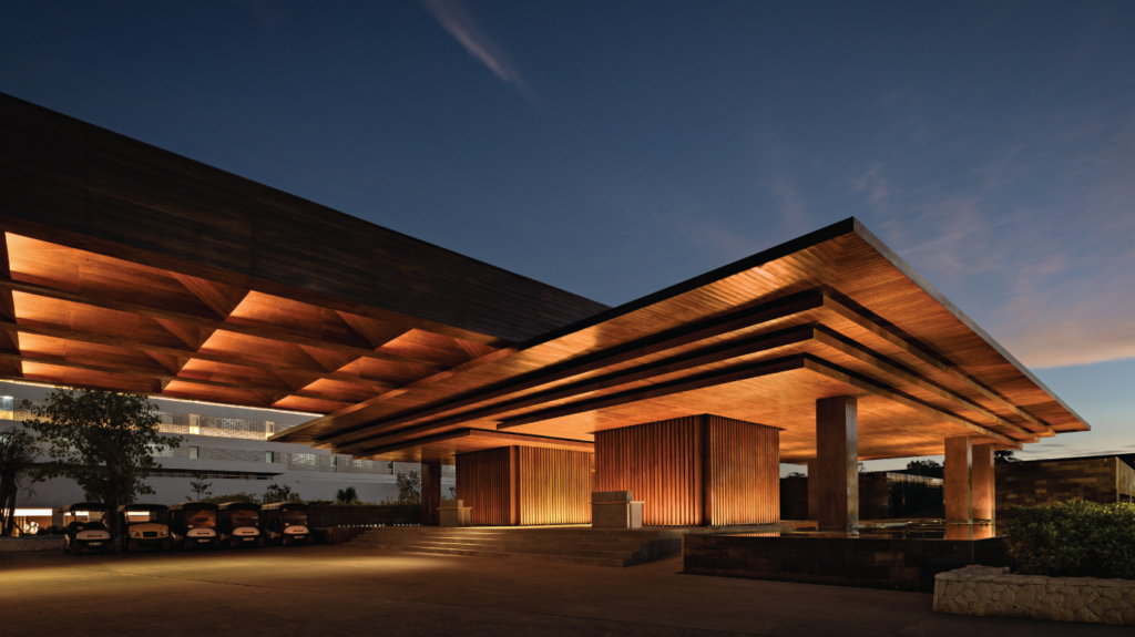 Modern seaside resort façade with direct access to the Sanur promenade, illustrating prime locations of the best beach resorts in Sanur Bali.