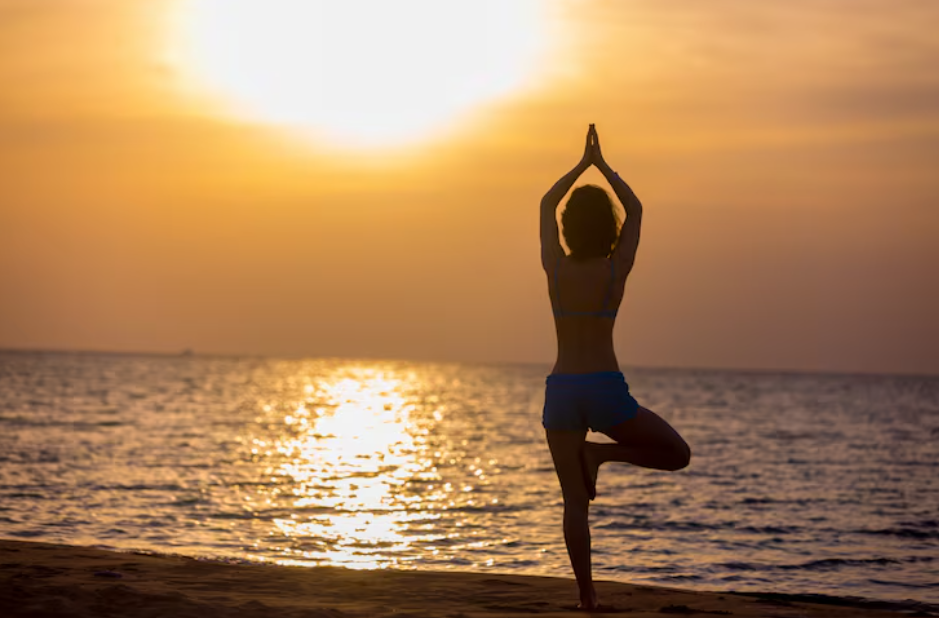 The Perfect Sanur Bali Itinerary for 2026 Travelers 36 Sunrise yoga session by the ocean promenade, highlighting wellness experiences within a Sanur Bali itinerary.