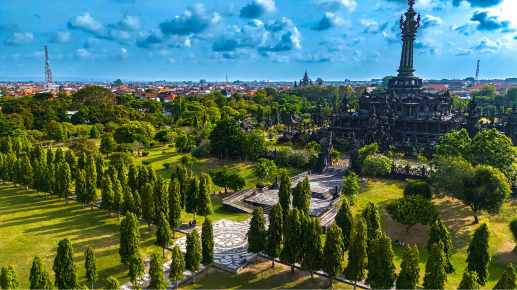 Iconic historical landmark at Bajra Sandhi Monument in Bali