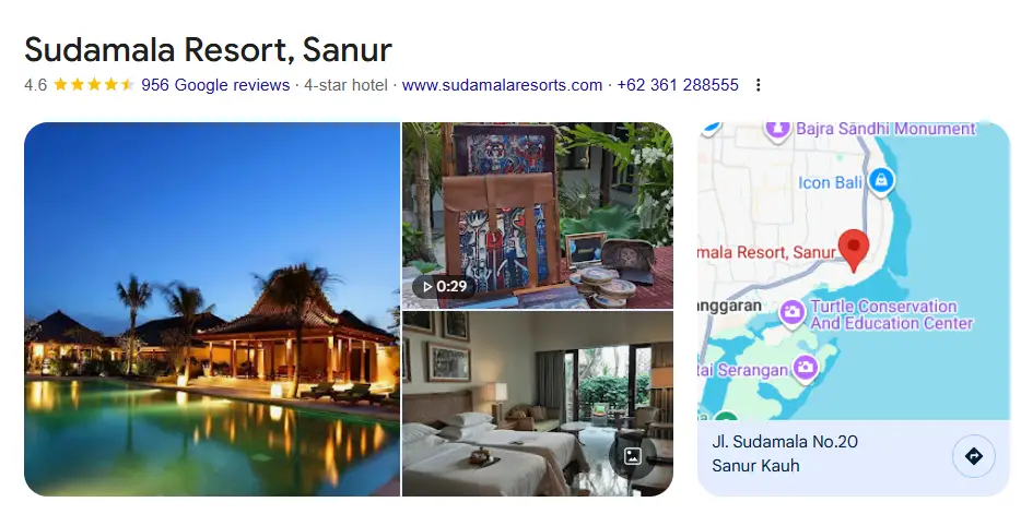 Tropical garden pathway at the best family resorts in Sanur Bali