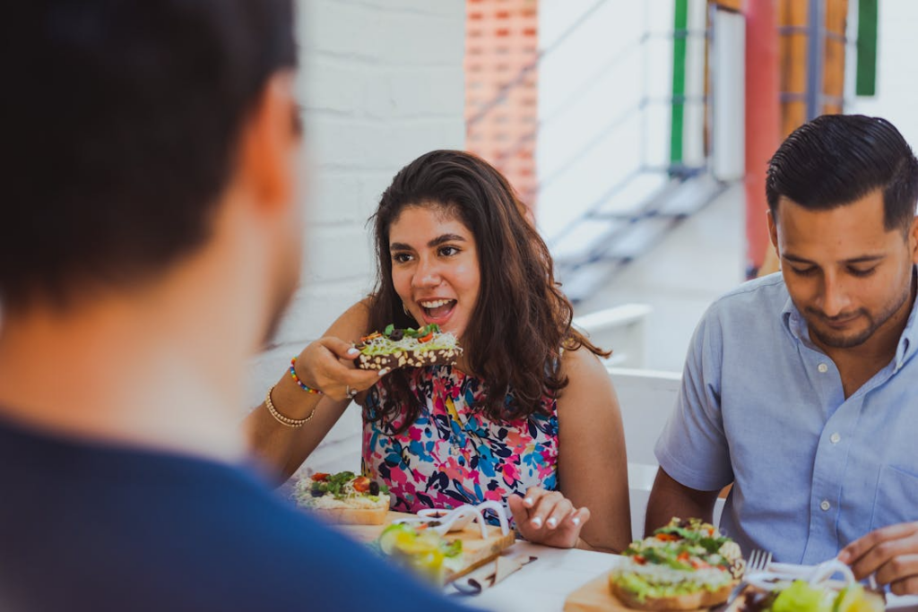 Travelers enjoying tropical brunch at breakfast restaurants in Sanur Bali