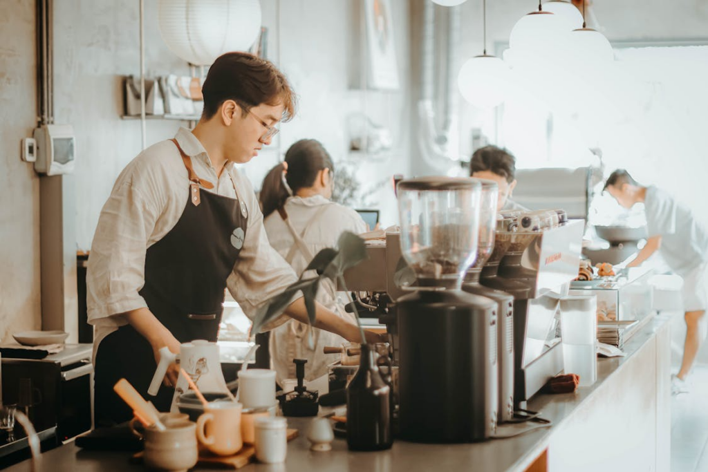 Cozy tropical atmosphere at cafes in Sanur