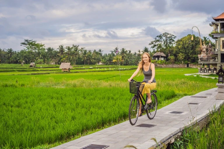 Scenic road trip route showing how to get to Sanur in Bali