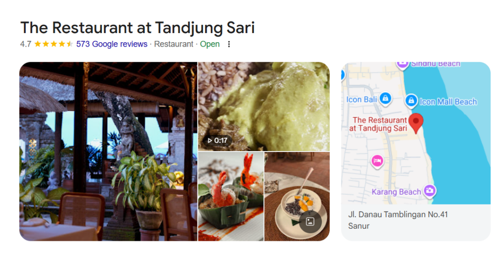 Traditional Balinese dishes served at Indonesian restaurants in Sanur