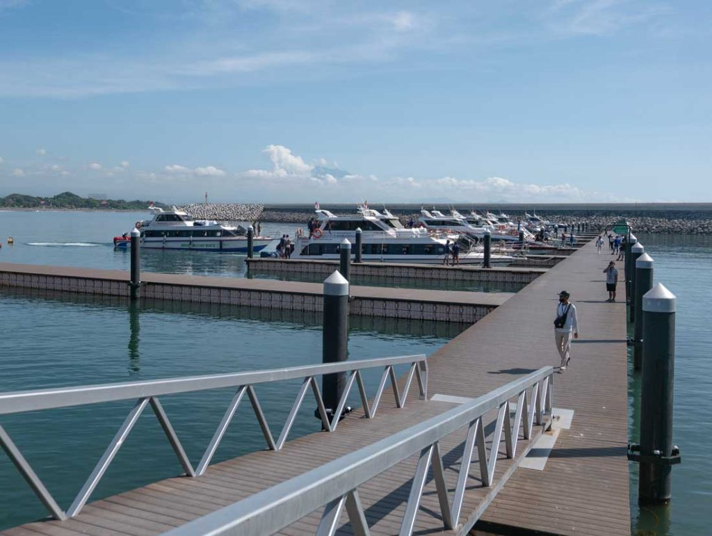Fast boat journey from Nusa Lembongan to Sanur Bali