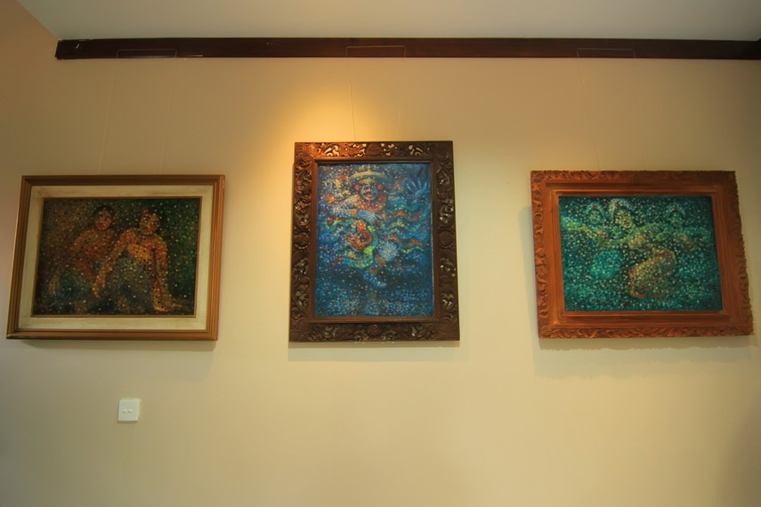 Inside Bali's Fingerprint Painting Museum (2026 Review) 10 Interior of the Fingerprint Painting Museum in Bali, displaying colorful artworks created using unique fingerprint painting techniques.