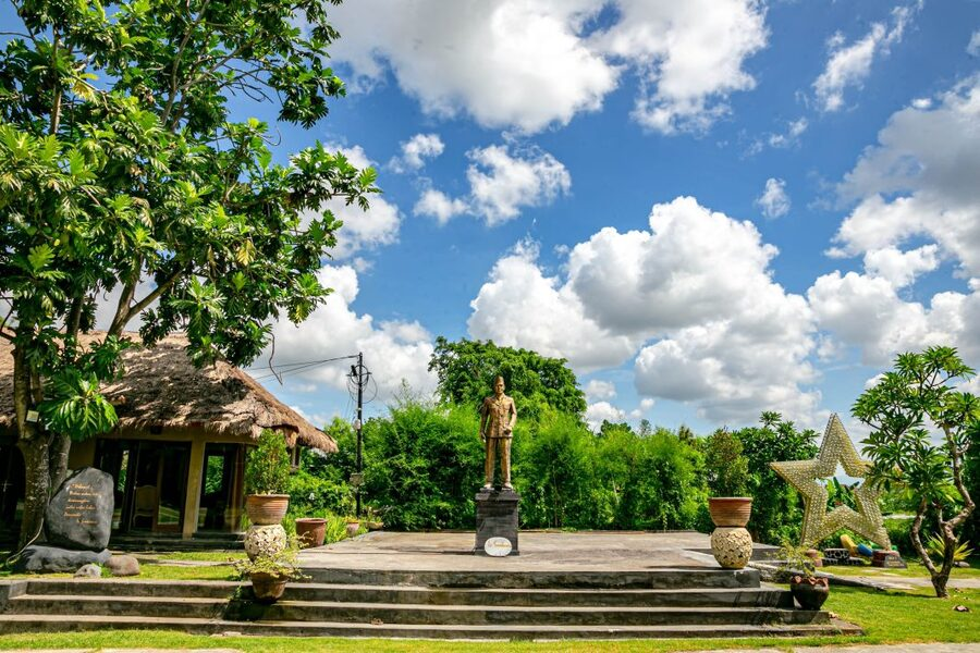 Ultimate 2026 Guide to Kertalangu Cultural Village, Bali 3 Visitors exploring traditional Balinese activities at Kertalangu Cultural Village in Denpasar, Bali.