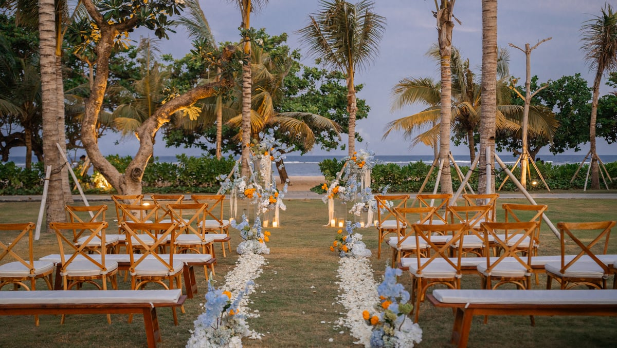 Best Wedding Venues in Bali 2026: Beachfront & Luxury Options 17 Beach & Garden Venue - The Meru Sanur